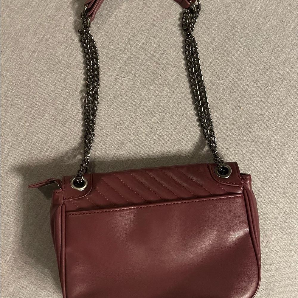 Badgley Mischka Burgundy Quilted Bag - Picture 5 of 8